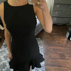 Keepsake Borderline black mini dress flared bottom XS